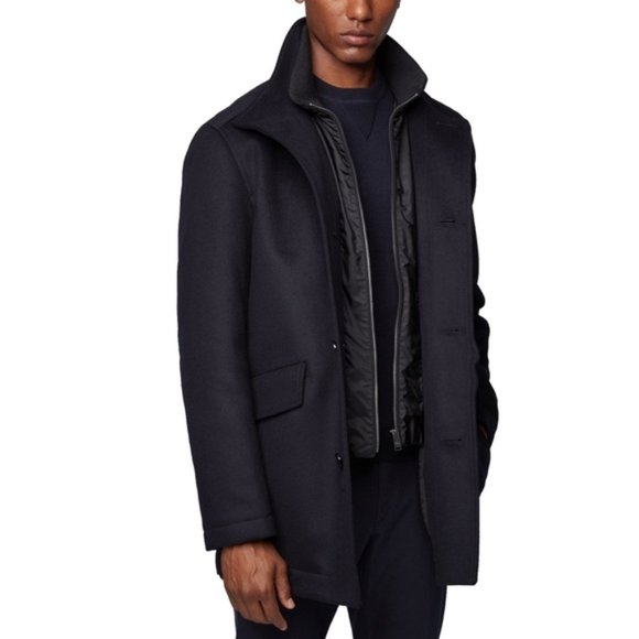Hugo Boss Other - Hugo Boss Coxtan Bib-Front Wool Cashmere Coat
